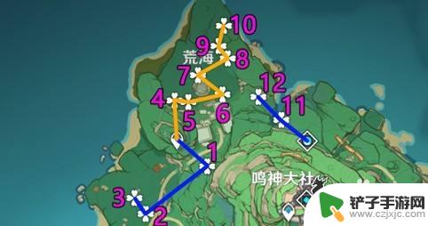 原神绣球路线图 原神绯樱绣球采集位置路线图攻略分享