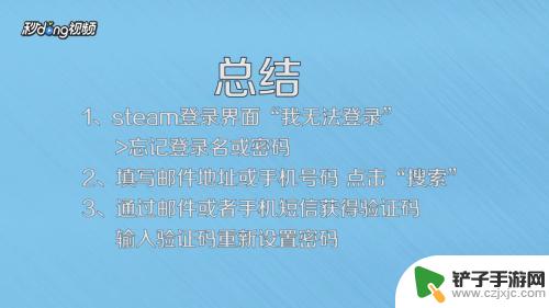 steam只有账户名称怎么找回 找回Steam游戏账户的用户名和密码方法