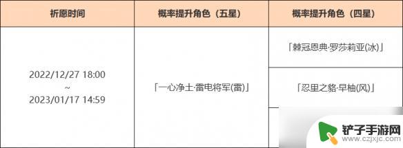 原神雷神什么时候开抽 《原神》3.3雷神复刻池什么时候开始