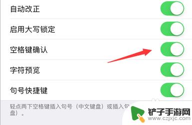 苹果手机如何打空格接龙 苹果iPhone键盘空格键设置方法