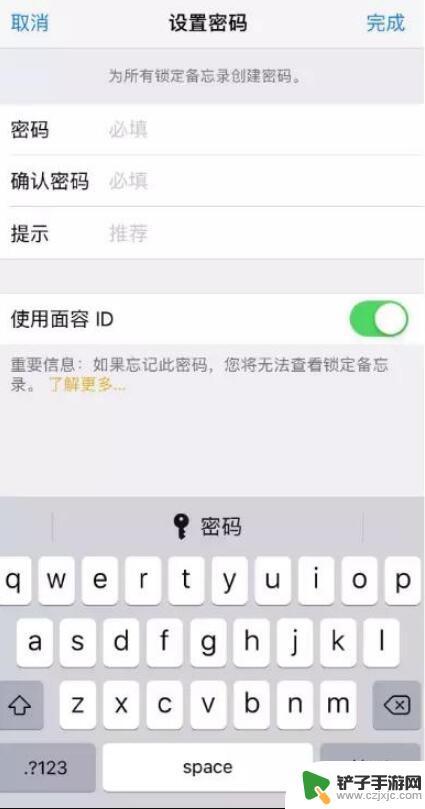 苹果手机备忘录密码提示什么意思 iPhone 备忘录密码设置教程