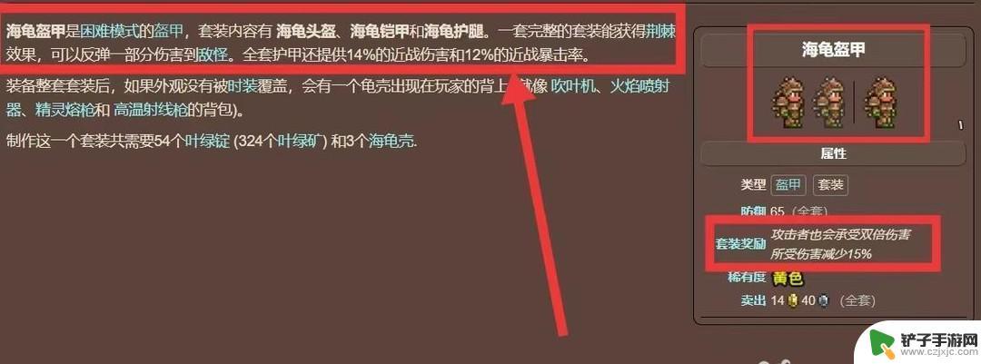 泰拉瑞亚龟壳套装效果 泰拉瑞亚乌龟套效果如何