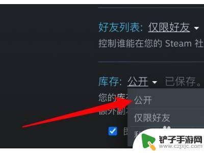 steam库存共享怎么关闭 怎样在steam上取消库存的私密状态