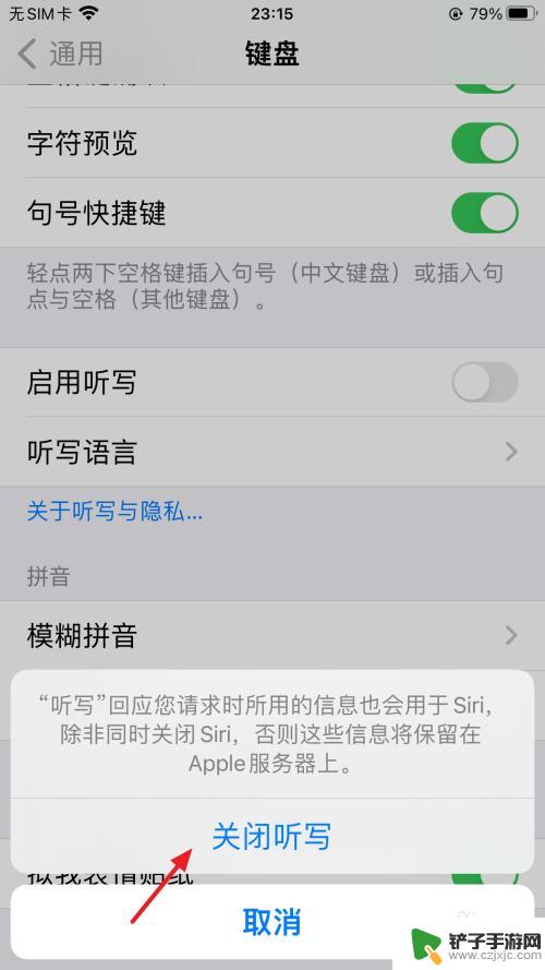 苹果手机一说话就打字怎么关闭 苹果手机语音输入自动打字关闭方法