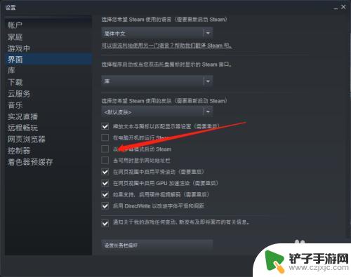 steam设置启动项 全屏 在Steam中如何设置以大屏幕启动游戏