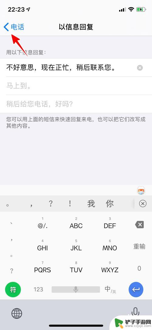 如何设置手机信息回复内容 苹果手机怎么自定义短信回复