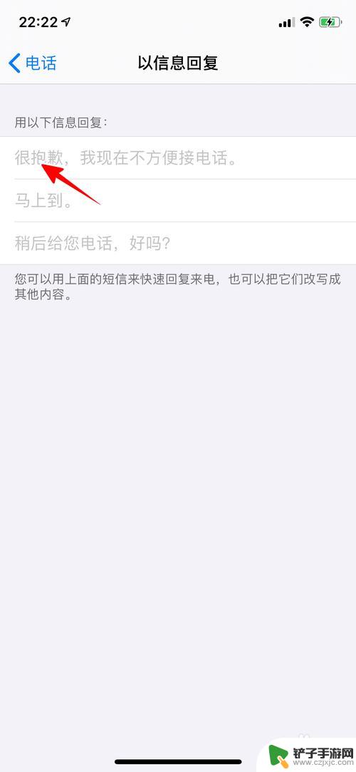 如何设置手机信息回复内容 苹果手机怎么自定义短信回复