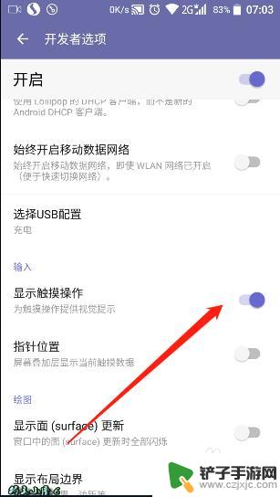 oppo手机怎样触屏显示 安卓系统手机触摸显示圆点调整方法
